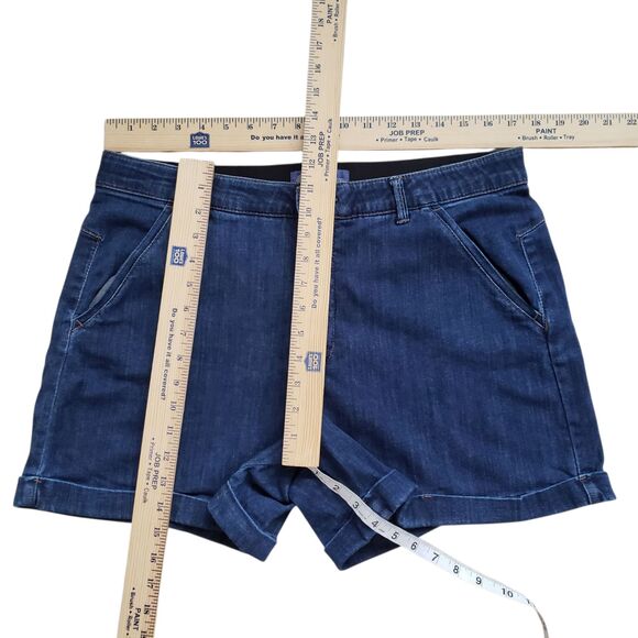 Democracy Ab Solution Jean Shorts Womens 16 Blue Denim High Rise Cuffed Stretch - Picture 5 of 6